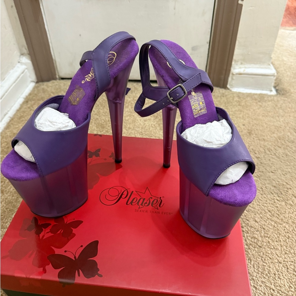 Pleaser Purple Platform Stiletto Sandals